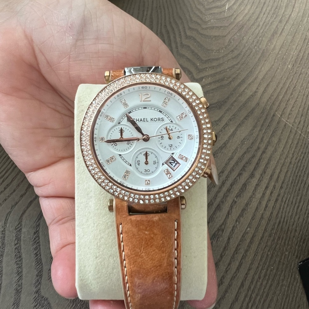Michael Kors White and Tan Watch